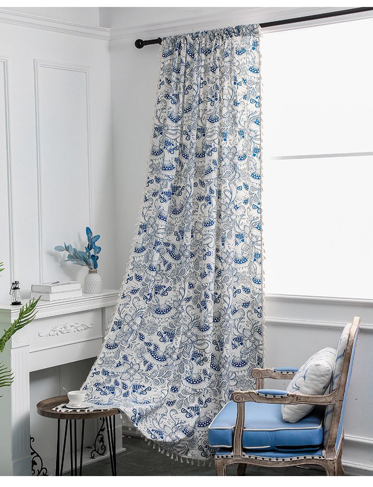 Çocuk Odası ve Kafeler İçin Eğlenceli Baskılı Polyester Perdeler - Tuhaf Desenlere Sahip Yarı Şeffaf Modern Perdeler (Çubuk Cepli, Kurulum Gerektirmez)_voghion.com
