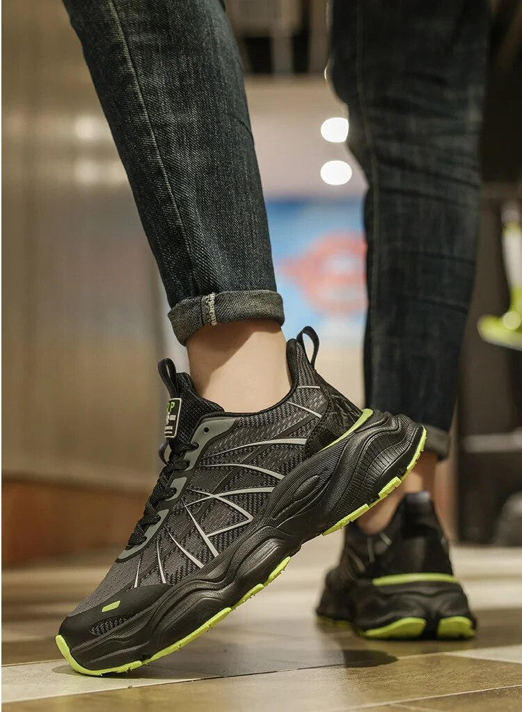 Mesh running morbide scarpe casual da uomo 2024 nuove, scarpe da papà traspiranti con suola spessa primaverile ed estiva_voghion.com