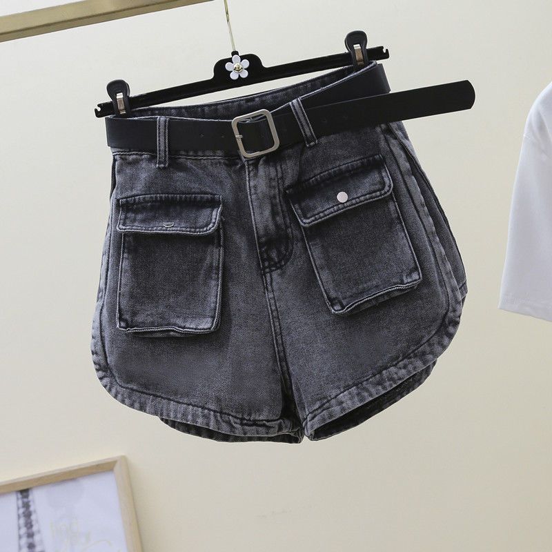 Short en jean de travail pour femme été 2024, nouveau design de niche, taille haute, style fin, jambe large, fille épicée ultra_voghion.com