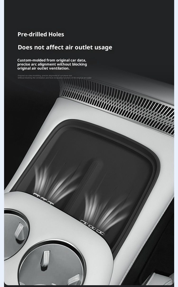 Xiaodeng Xiaodeng Suitable For 2023-2025 Model X9 Wireless Charging Silicone Anti-Slip Mat Protection Car Accessories Modification_voghion.com