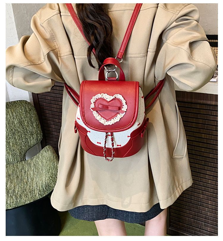 Damen 2025 Herbst/Winter Neuer Mini-Rucksack mit Schnürung und Schleife, stilvolle, vielseitige Doppel-Umhängetasche_voghion.com