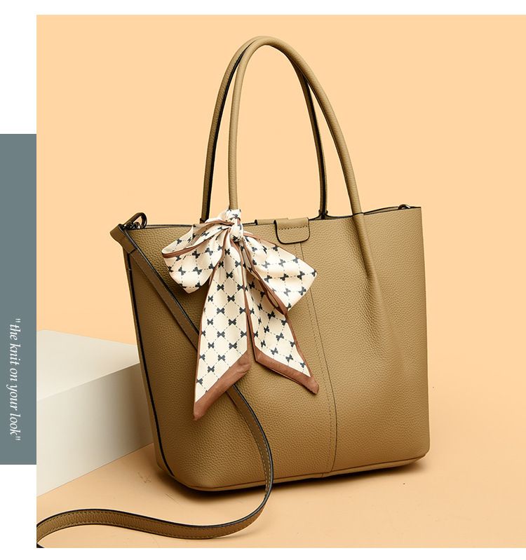 2024 new leather large capacity tote with layered cowhide, high-end single shoulder crossbody women's bag for work and_voghion.com