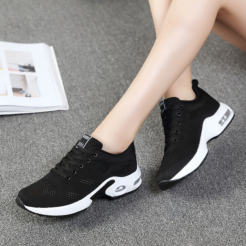 Sneakers da donna Scarpe da ginnastica casual in rete rosa Scarpe piatte da donna Sneakers morbide e leggere Calzature traspiranti Grandi_voghion.com