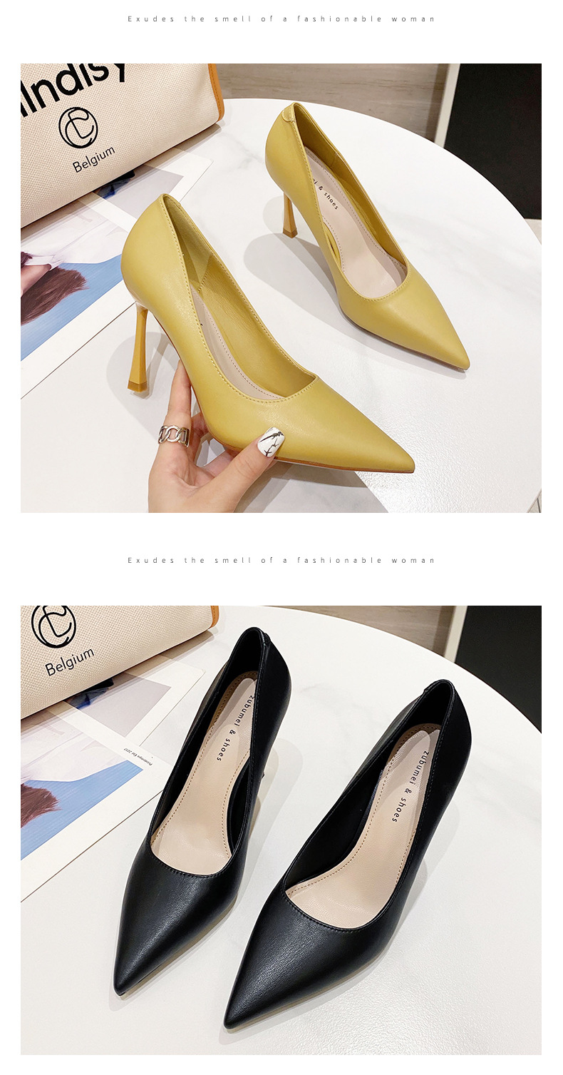 2024 neue Spitz Dünne Fersen High Heels Fee Stil Einfarbig High Heels Französisch Super High Heels Mädchen_voghion.com