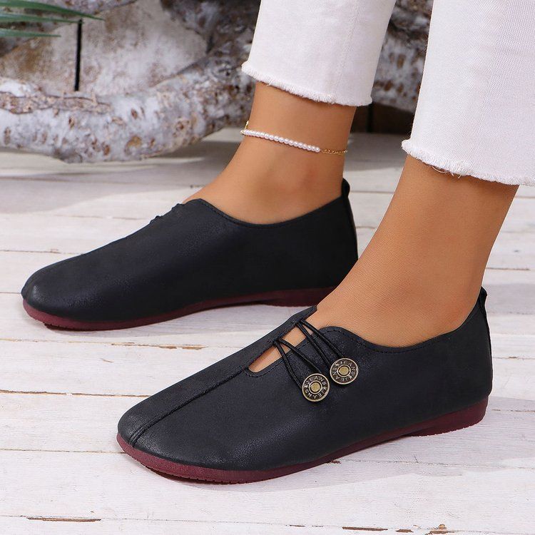 Large Size 2025 Spring And Autumn New Comfortable One Foot Flat Single Shoes, Casual Lazy Shoes For Women_voghion.com