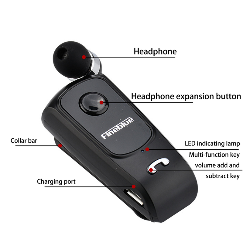 F920 Clip On Single Ear Bluetooth Headset_voghion.com