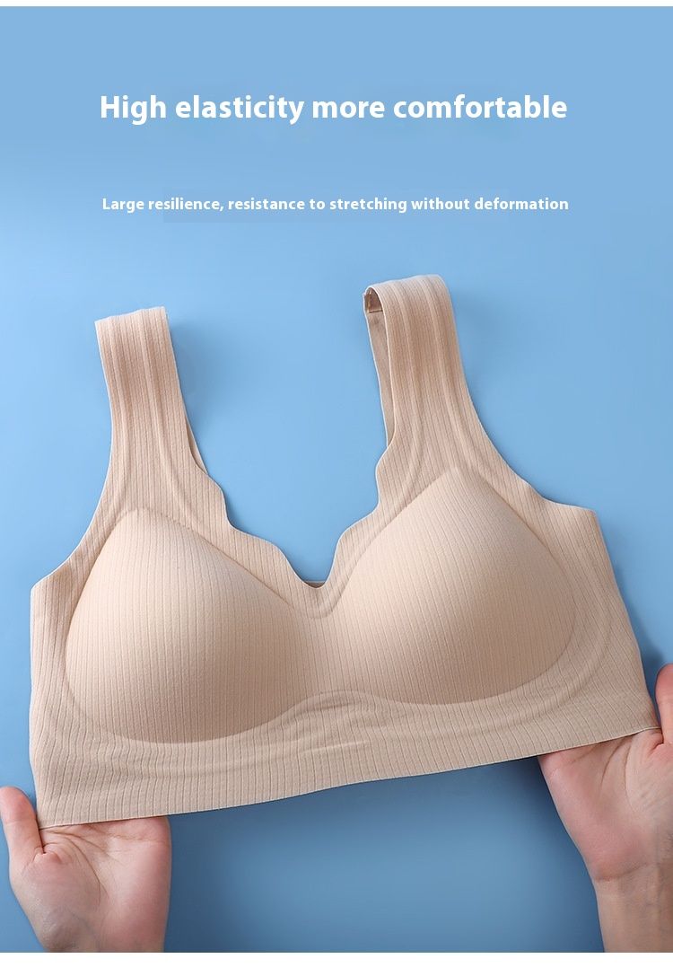 Roupa íntima térmica de elevação intocada para mulheres, reunindo sem anéis de aço, tipo de ajuste de veludo outono inverno, sutiã_voghion.com