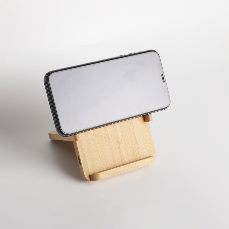 15w bamboo wood wireless charger detachable two-piece multifunctional portable bracket mobile phone charger_voghion.com