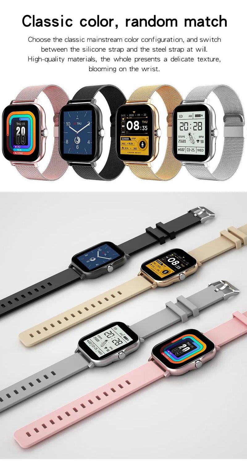 Smartwatch 1,44-inch scherm Full-touch Smartwatch voor mannen en vrouwen Bluetooth Call Y13 Watch_voghion.com