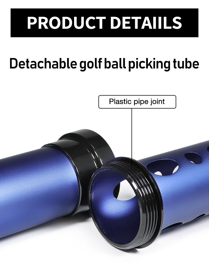 New Golf Aluminum Tube Easy To Assemble Disassemble Upper And Lower Sections Ball Picker Accessories Lightweight_voghion.com