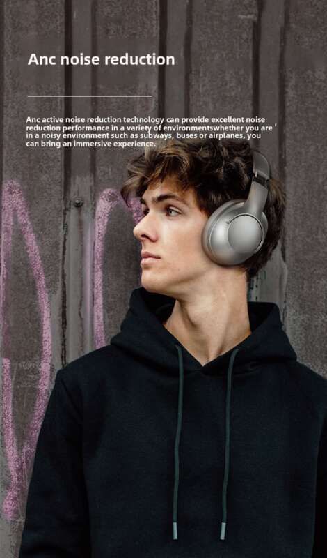 Nuove cuffie Bluetooth da indossare sulla testa con riduzione attiva del rumore ANC, durata della batteria ultra lunga, auricolari avvolgenti per il gaming, basso_voghion.com