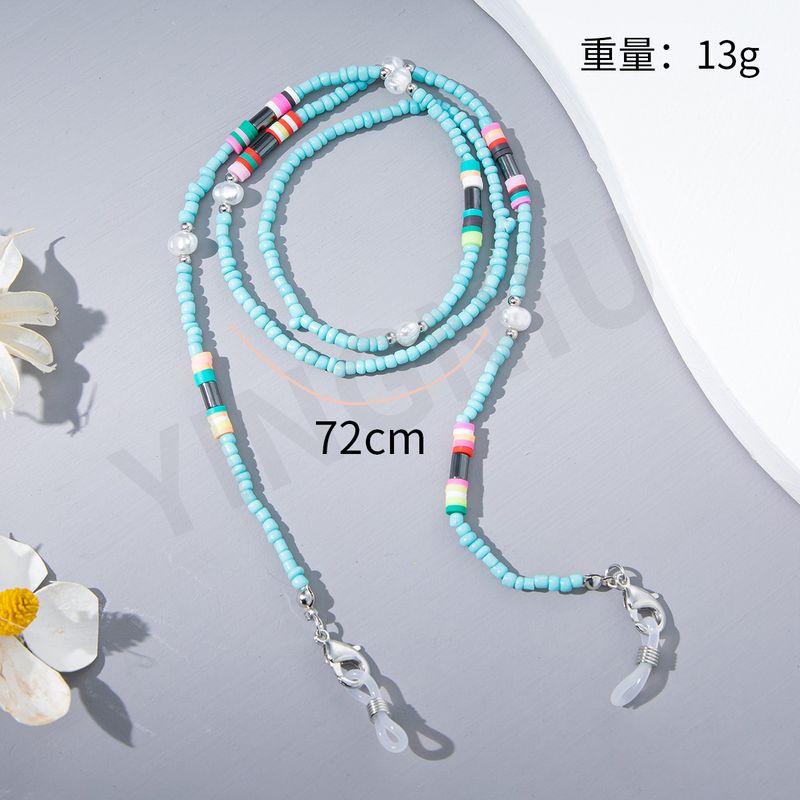 Japanese And Korean Minimalist Design Fashion Beaded Soft Clay Glasses Elegant Hanging Chain Mask Strap_voghion.com