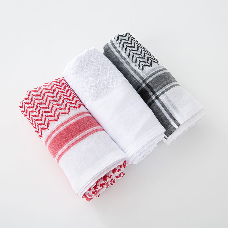 Bufandas para hombre Bufanda cuadrada de jacquard para exteriores Bufanda de estilo étnico Bufanda cuadrada resistente al viento_voghion.com