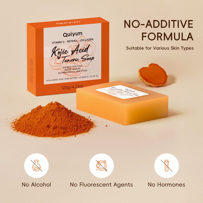 QUIYUM Sapone fatto a mano pulito all'acido cogico 120 g Sapone agli oli essenziali_voghion.com