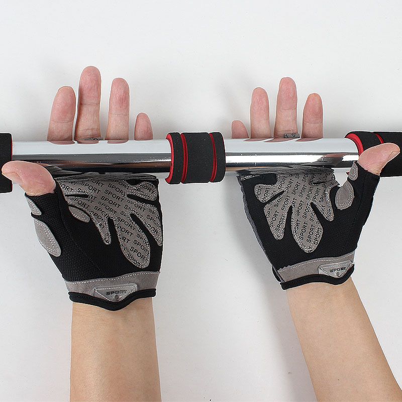 Paar Halbfingerhandschuhe Mesh Atmungsaktive Outdoor-Radsporthandschuhe_voghion.com