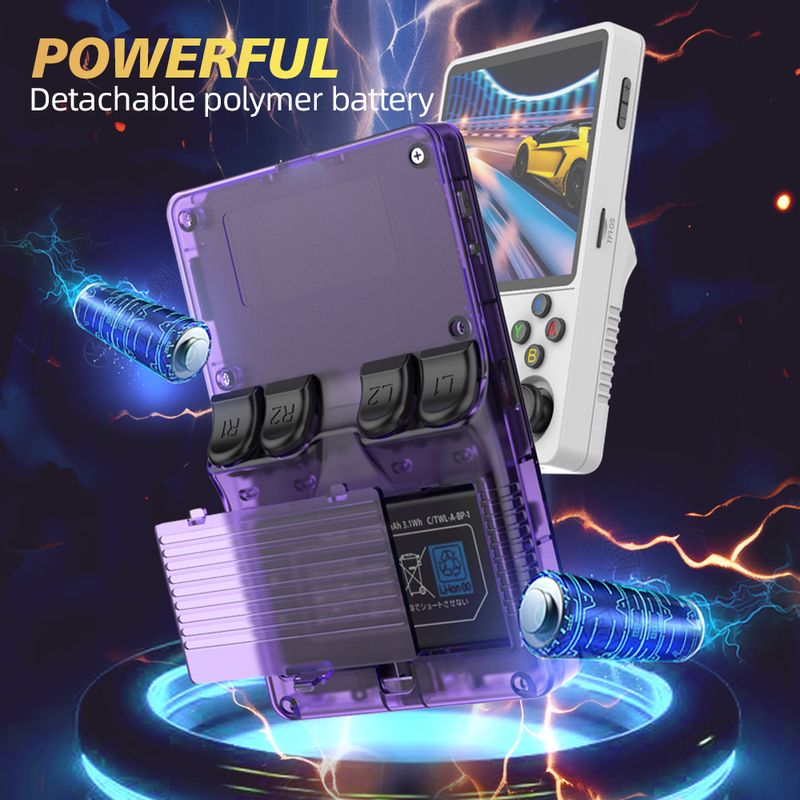 R36S Plus Handheld Console IPS Screen R3664GB 3500mAh Dual Joystick Wireless Arcade Nostalgic PSP Game Model_voghion.com