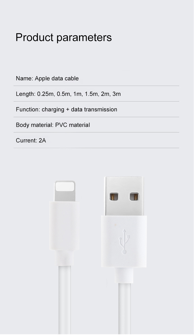 iPhone Cep Telefonu Veri Kablosu için 2A Hızlı Şarj USB Kablosu iPhone 13 12 11 Pro Max XS için Hızlı Şarj Kablosu_voghion.com