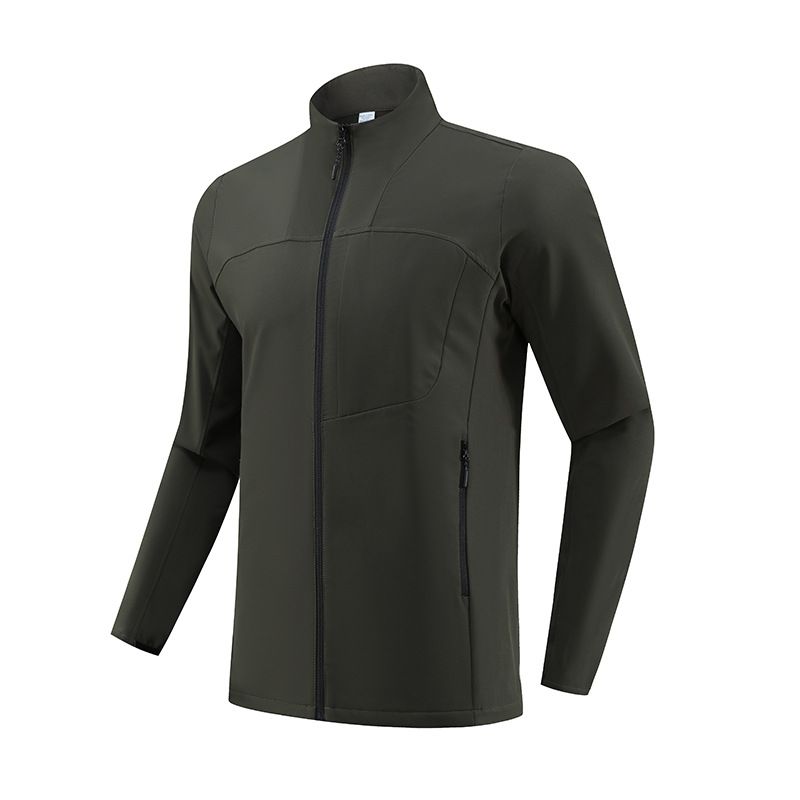 Autumn And Winter Outdoor Sports Jacket Jacket Men's Quick-drying Top Stand-up Collar Breathable Slim-fitting Running Long Sleeves_voghion.com