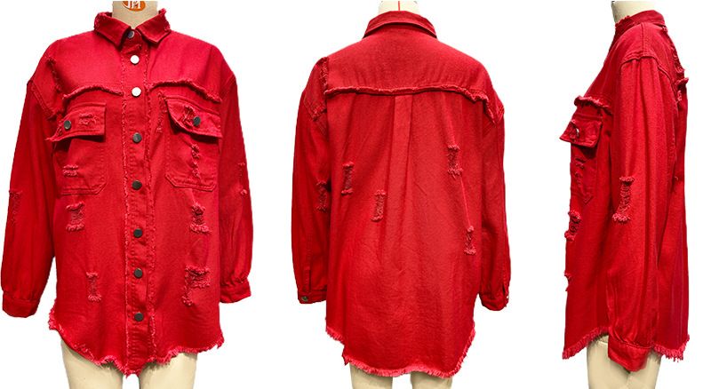 Distressed-Jeansjacke für Damen – Slim Fit, bequemer und stylischer Freizeitmantel mit Vintage-Waschung_voghion.com