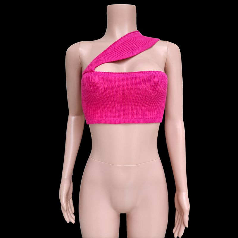 2025 Îmbrăcăminte europeană și pentru femei, sexy, cu halter de vacanță, iepure, fleece tricotat, pulover, fără bretele, vestă, maiou_voghion.com