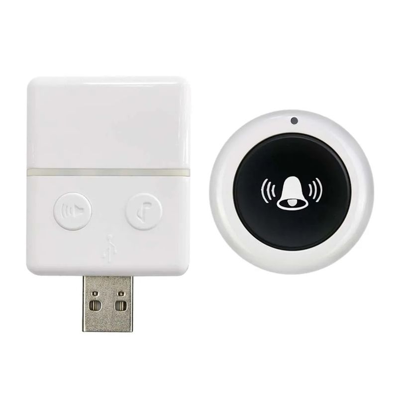 Campanello wireless RF 433 MHz, chiamate di benvenuto a casa, 150 m, 30 brani, ricevitore di allarme di sicurezza con pulsante remoto_voghion.com