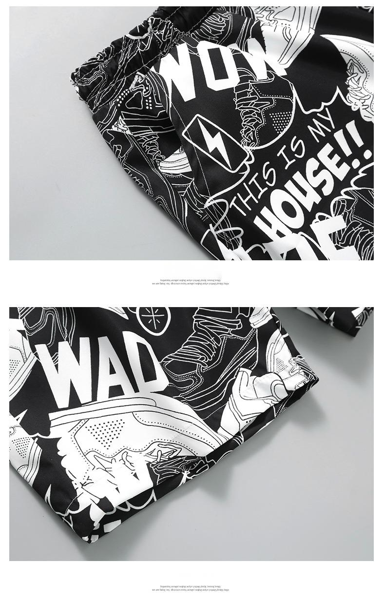 Nuovi pantaloncini sportivi da spiaggia estivi Capris Pantaloni a gamba dritta a 5 punti da uomo alla moda_voghion.com