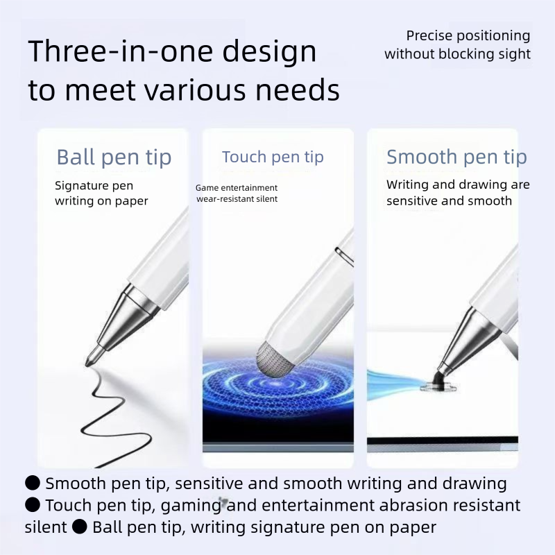 Compatible Learning Machine Capacitive Pen Student Tablet Stylus 3-in-1 Disc Special_voghion.com