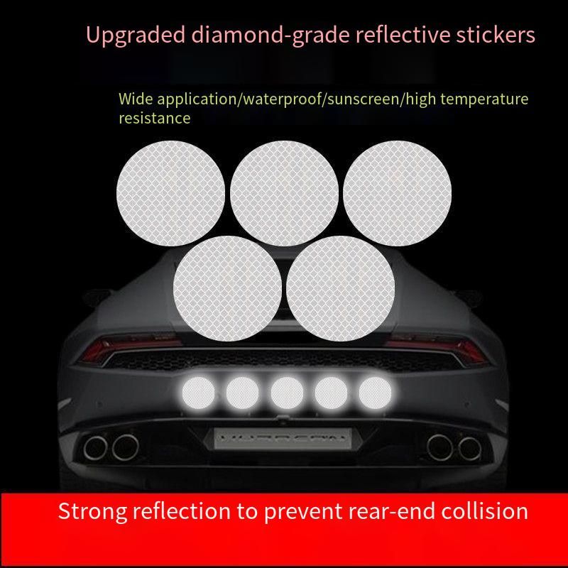 Electric Vehicle Strip Bicycle Motorcycle Nighttime Strong Reflective Warning Car Sticker Round Universal_voghion.com