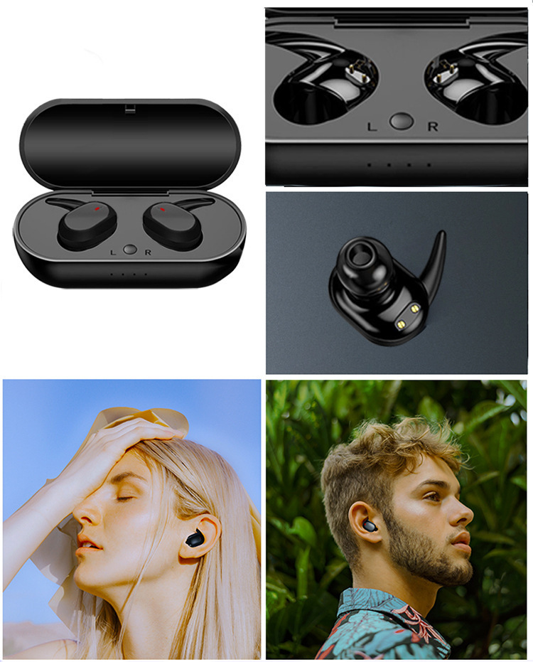 Drahtlose Bluetooth 5.0 TWS-Geräte, Anti-Bruch-Kopfhörer, Lautsprecher, mit Mikrofon, für iPhone, Samsung, Huawei_voghion.com