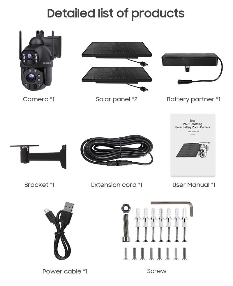 Outdoor Solar 4G Security Camera - Dual-Lens HD Surveillance Low Power Consumption Weatherproof Night Vision AI Motion Detection Wireless Monitoring_voghion.com