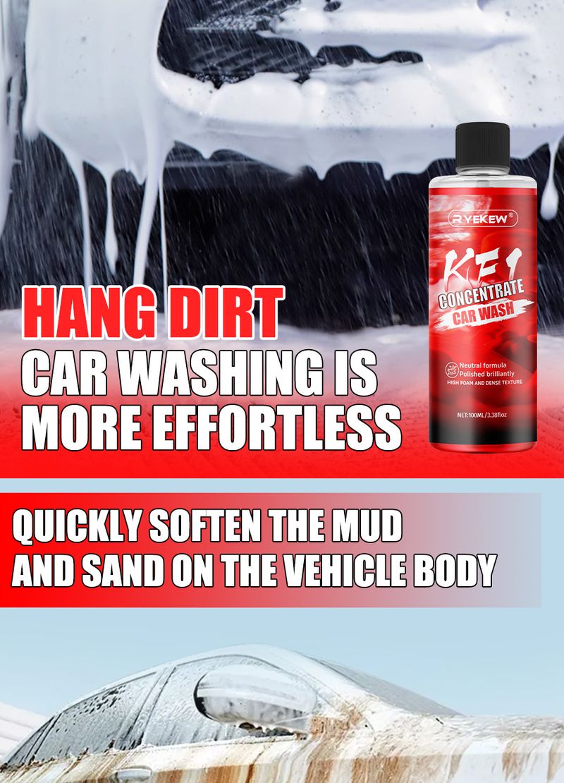Ryekew Powerful Stain Removal Concentrated High Foam Liquid Original Car Wash Water Wax Coating Paint Surface Cleaner_voghion.com