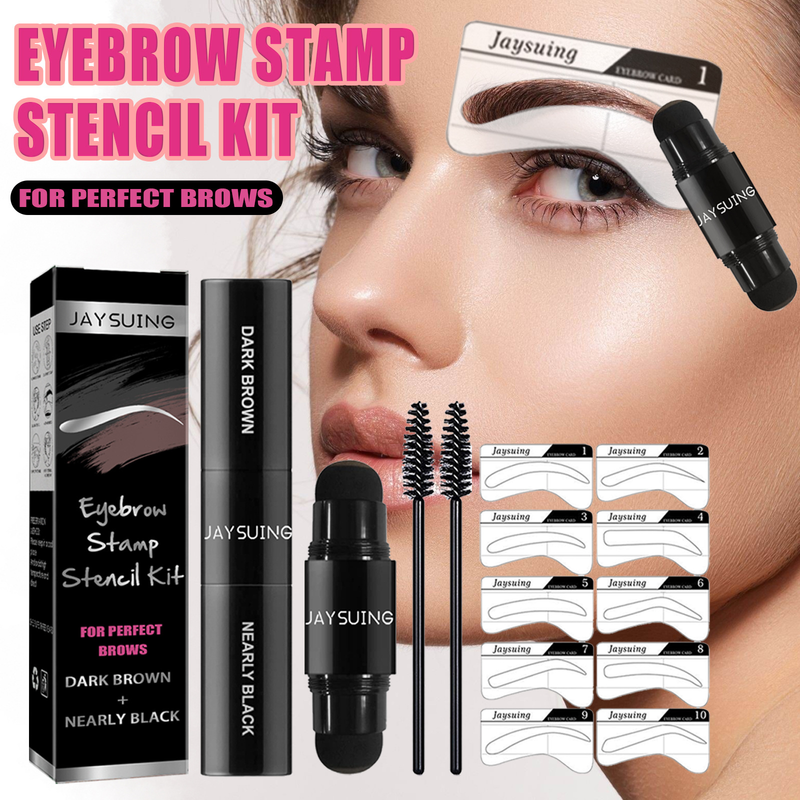 Jaysuing Augenbrauen-Druckset Lazy Makeup Augenbrauen-Druck Augenbrauencreme Haaransatz Natürlich Wasserdicht Nicht Verschmieren Augenbrauencreme_voghion.com