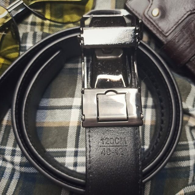 HEIßER Herren Leder Ratsche Gürtel Kleid mit Slide Click Automatische Schnalle Plus Größe Ceinture_voghion.com