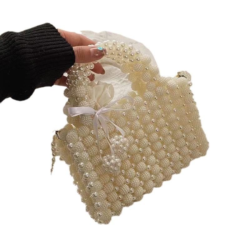 Yangmeizhu Niche Handbag Handmade Versatile High-end Outfit Pearl Crossbody Bag_voghion.com