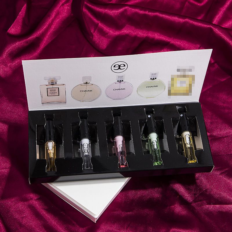 Q Version Parfümprobe 5-teiliges Probierset Damen Persistenter Duft Salon Attraktiv Frisch Beliebtes Eau de Toilette_voghion.com