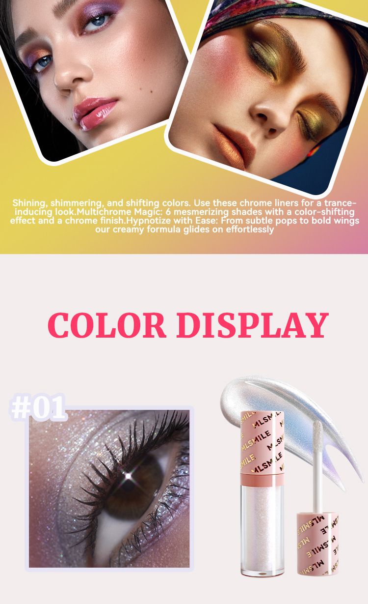 MLSMILE Chameleon Liquid Eyeshadow Pearlescent Flash Monochrome Polarized Metal Eyeshadow Liquid_voghion.com