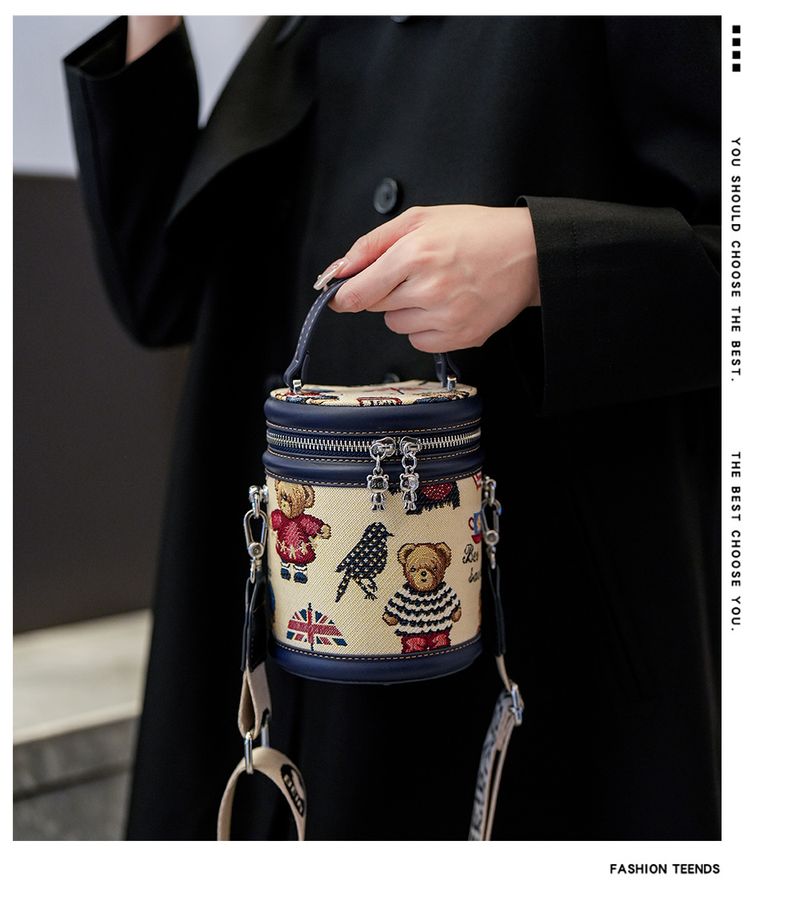 Borsa a secchiello da donna, borsa a tracolla di tendenza, borsa da pendolare alla moda_voghion.com