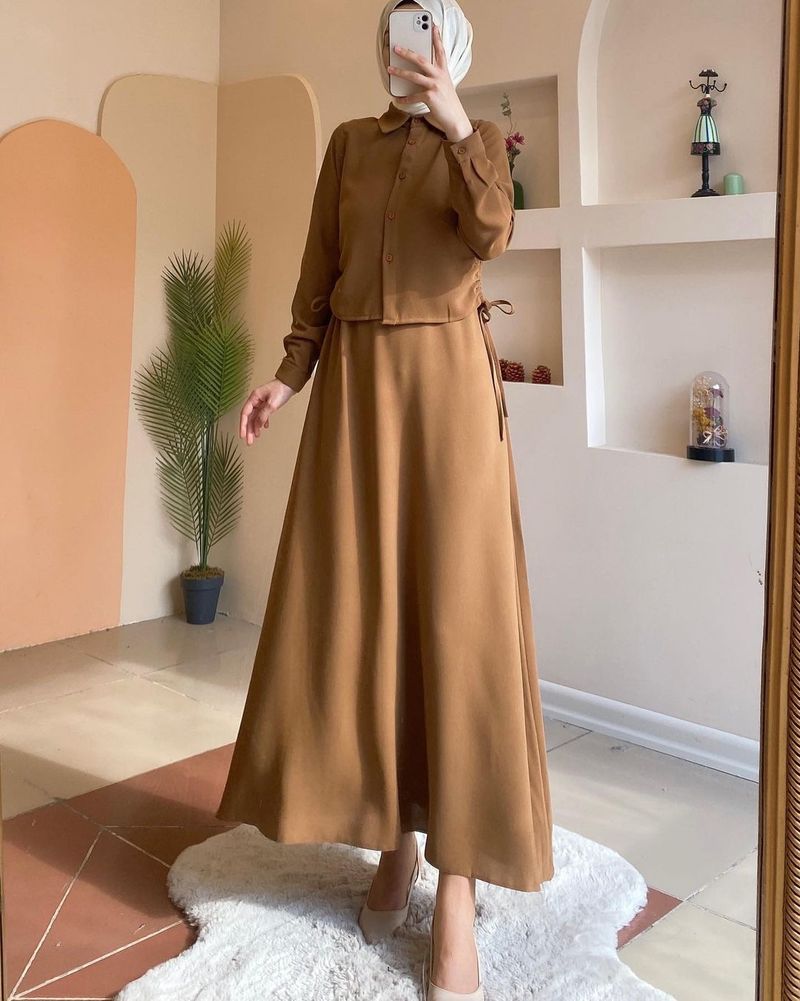 Women's Clothing Long Sleeved Shirt Temperament Women's Long Skirt Skirt Suit_voghion.com