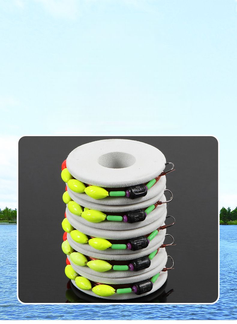 Seven Star Floating Traditional Product Pre-tied With Barbed Full Finished Hook Set Fishing Line_voghion.com