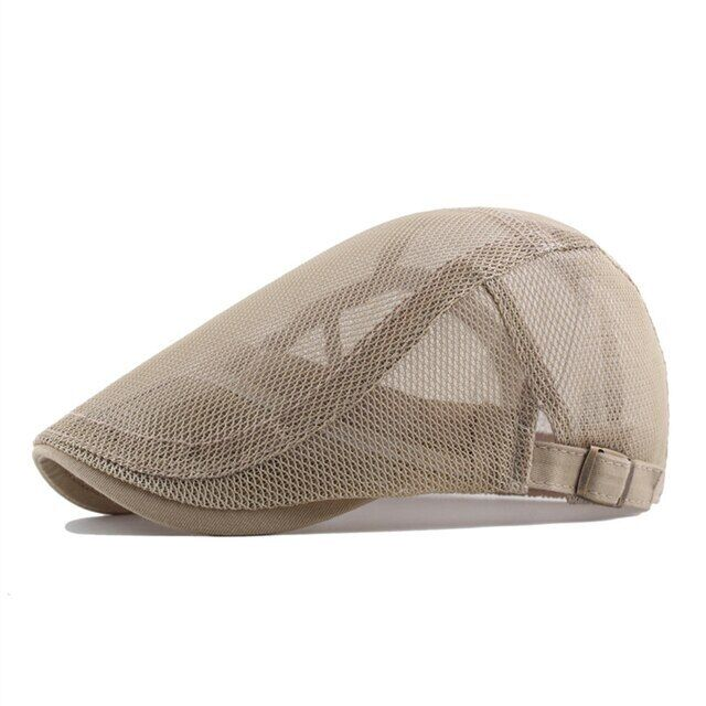 Summer Men's Breathable MESH IVY Hat Beret Newsboy Hat GATSBY Hat CABBIE FLATCAP_voghion.com