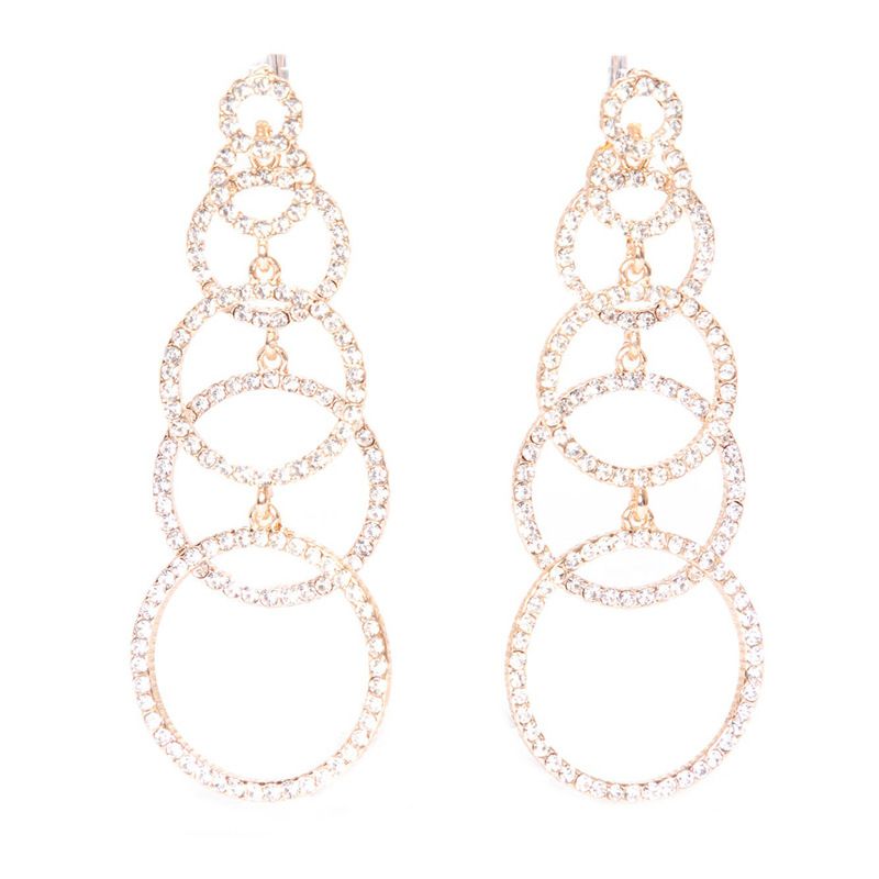 Nuovo cerchio multistrato con ciondolo semplice per donna, orecchini circolari geometrici alla moda ed esagerati_voghion.com