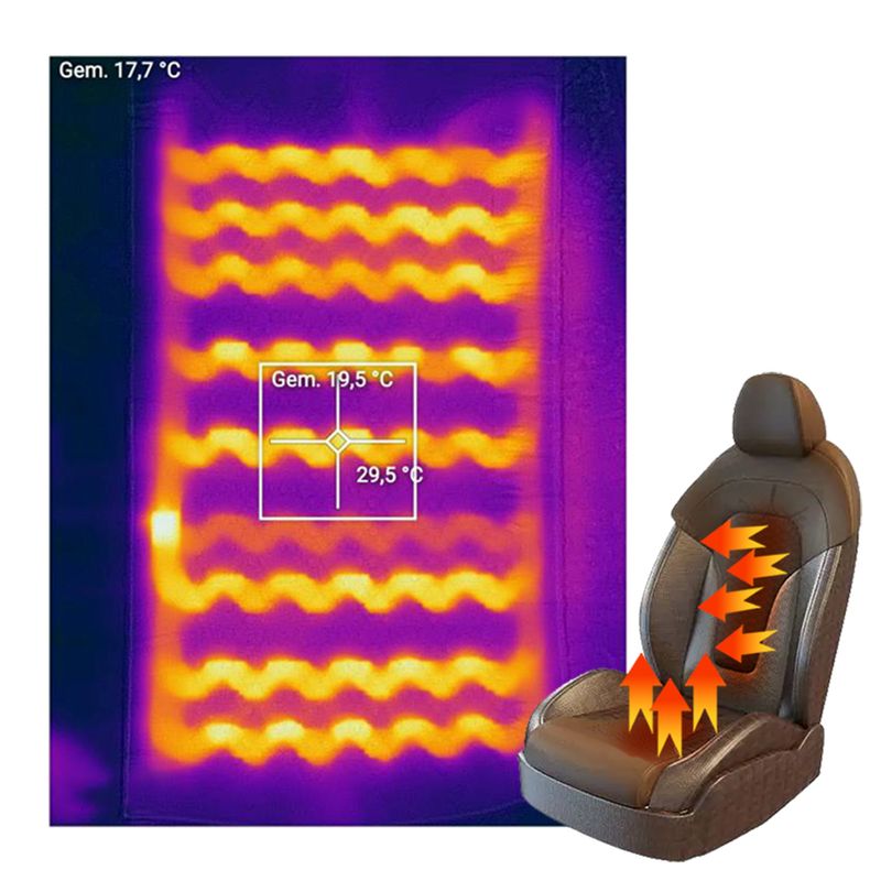 Kit de chauffage de siège auto universel 12 V, 2 pièces, compatible avec 1 siège, coussinets en fibre de carbone, interrupteur rond à vitesse élevée et basse_voghion.com
