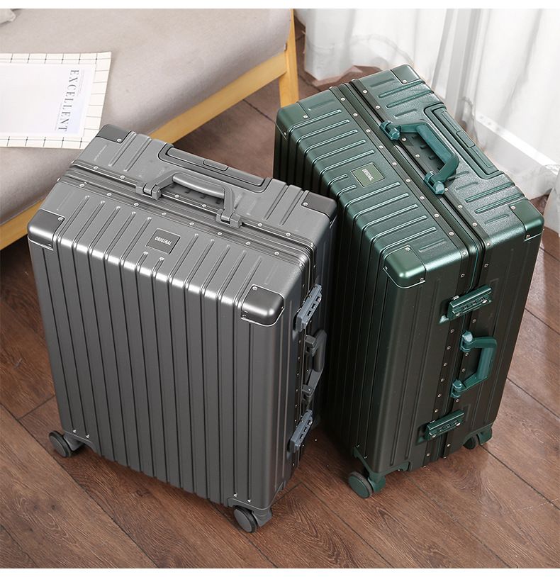 Premium Aluminum Frame Luggage With 360° Spinner Wheels, TSA Lock - Lightweight & Durable Suitcase For Travel (Sizes 20-29 Inch)_voghion.com