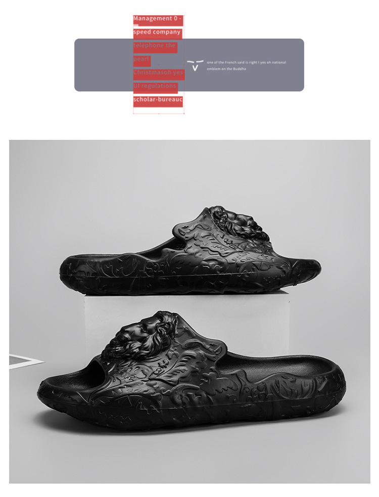 Pantofole da casa Skye all'ingrosso da uomo estate testa di leone fondo spesso indossare sandali in Eva per interni antiscivolo resistenti all'usura_voghion.com