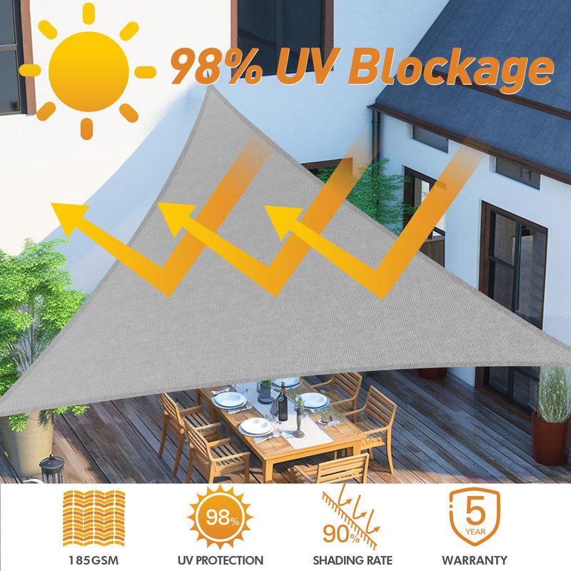 Artpuch Custom Size 16'X26'X26' Sand Sun Shade Sail Triangle Canopy 185 GSM Durable Fabric UV Block Awning for Outdoor Patio Garden Backyard (Customiz_voghion.com