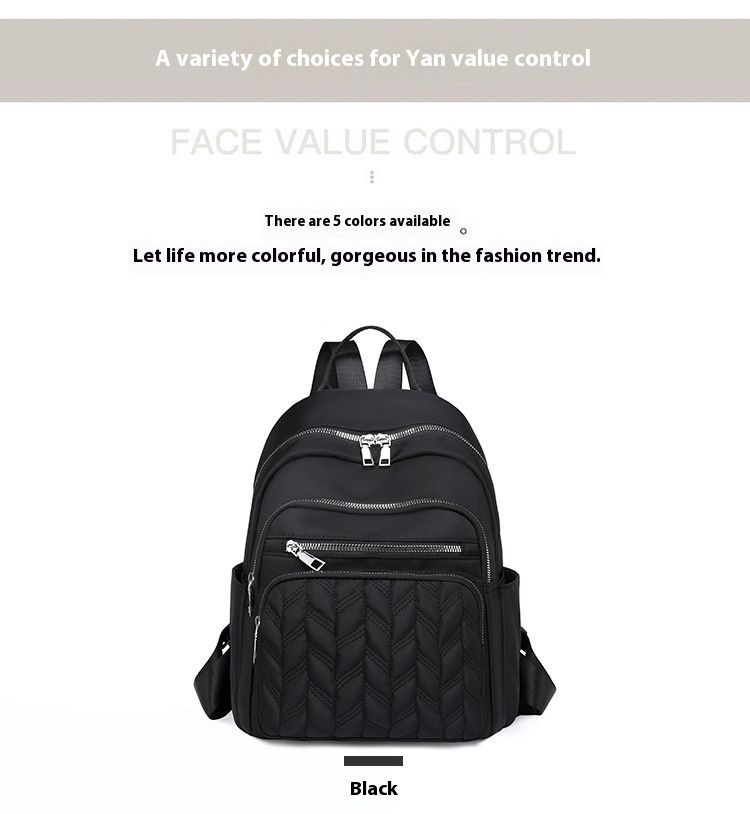 New Casual Women's Oxford Backpack, Stylish, Simple, Large Capacity Urban Commuting Travel Backpack_voghion.com
