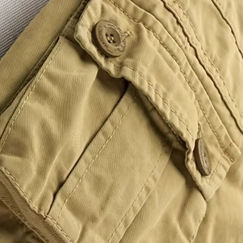 Herre bomull Kamuflasje Cargo bukser Rette ben Løse fritidsbukser Wear Wear Wear Bukser Herre_voghion.com