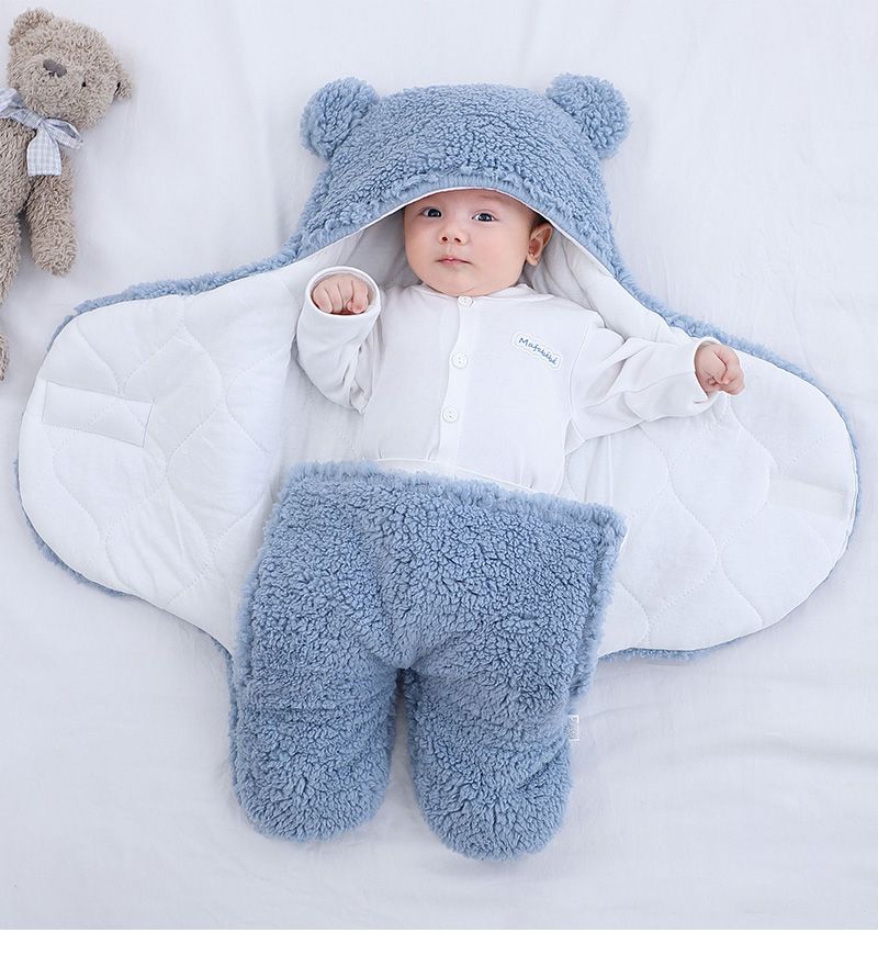 Mantas suaves para recién nacidos, saco de dormir para bebés, saco de dormir grueso para bebés de 0 a 9 meses_voghion.com