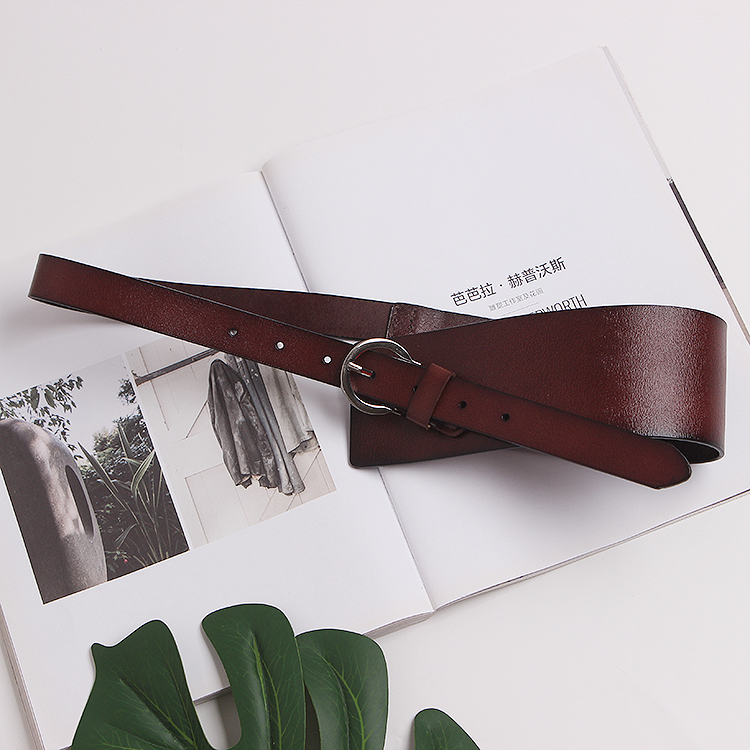 Ceinture de manteau pour femmes, large ceinture, accessoires décoratifs avec jupe et pull, ceinture de taille marron noir à la mode et polyvalente_voghion.com