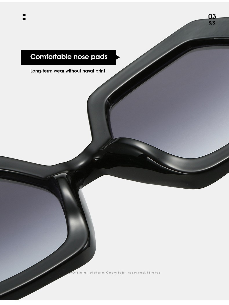 KAMMPT Oversized Men Sungl Fashion Hexagon Frame Gradient Shades Eyewear Women 2023 Trendy Ins Popular Brand Sun_voghion.com